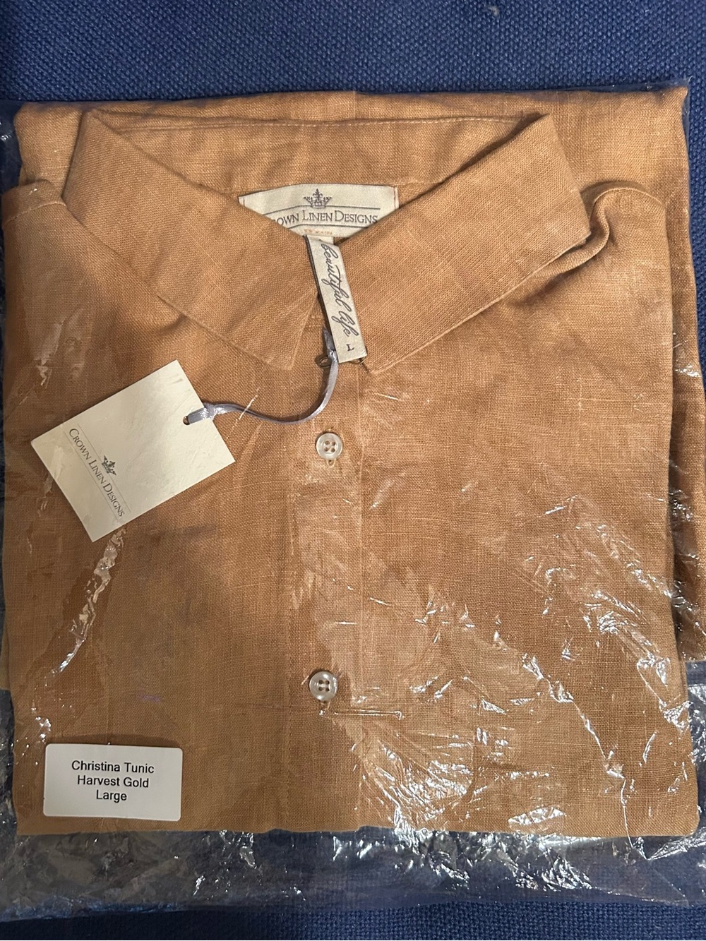 Crown Linen Designs Christina Tunic - Harvest Gold